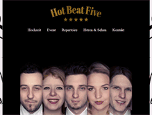 Tablet Screenshot of hotbeatfive.com